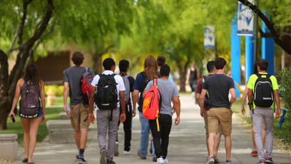 Image of a group of students walking