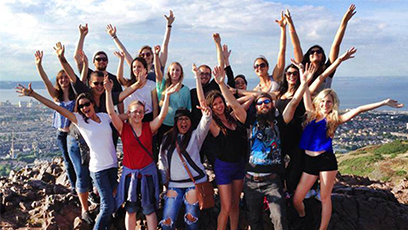 An image of Maricopa Community Colleges students participating in a Study Abroad program