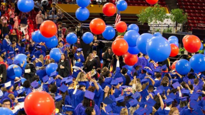 Students attending a Mesa Community College's commencement ceremony