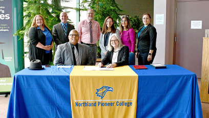 MCCCD and NPC leadership at signing event