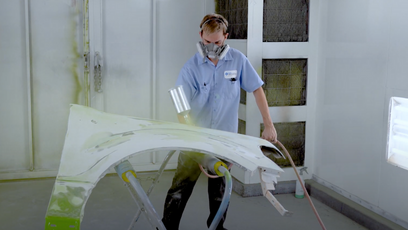 An image of an Auto Body Collision student