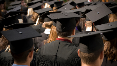 Image of students attending a graduation ceremony