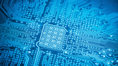 An image of a blue computer chip