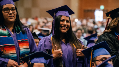 An image of students attending the 2022 Hispanic Convocation ceremony