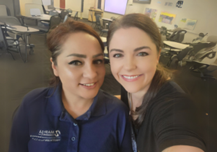Image of two female MCCCD employees