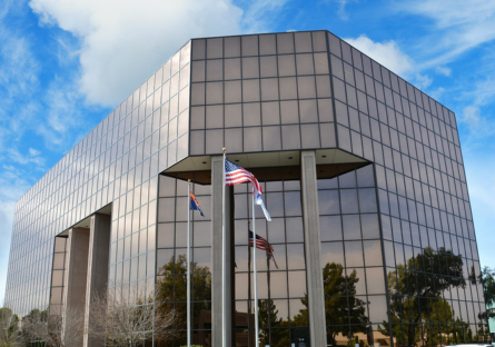 Exterior image of the Maricopa County Community College District office building. May 8, 2026
