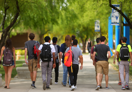 Image of a group of students walking