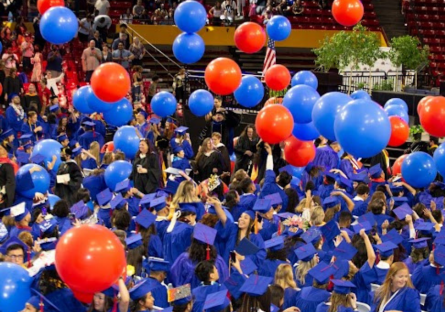 Students Students attending a Mesa Community College's commencement ceremony