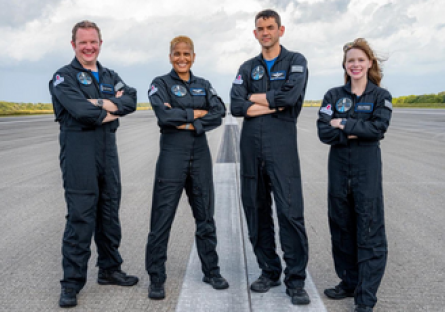Image of Dr. Sian Proctor and the other members of the Inspiration4 Crew 