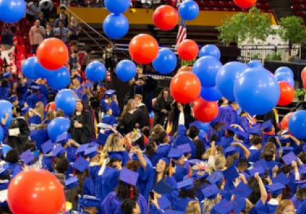 Students attending a Mesa Community College's commencement ceremony