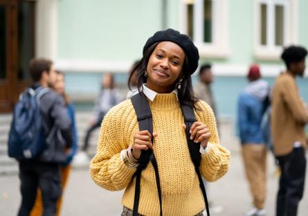 Student studying abroad