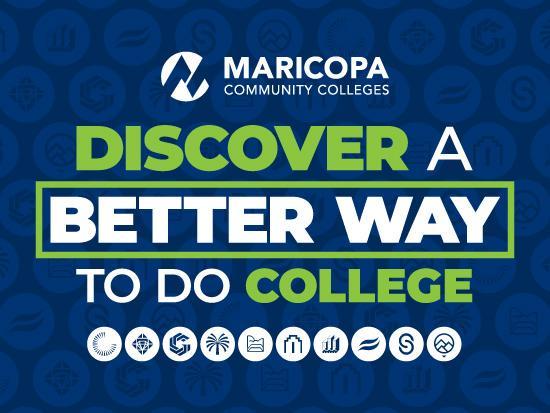 Graphic reading Discover a Better Way to Do College